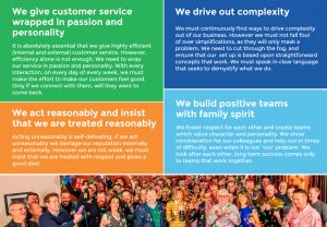 The Europa Story, company values and customer service