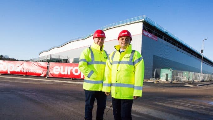 Chancellor of the Exchequer, Sajid Javid, visits Europa’s new state-of-the-art site at Corby to celebrate first milestone being reached