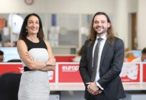 Maria Torrent March (L) And Lukas Skowron Pictured At Europa Worldwide's Minworth Warehouse